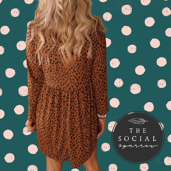 Rust Dot Dress - Picture 2 of 3